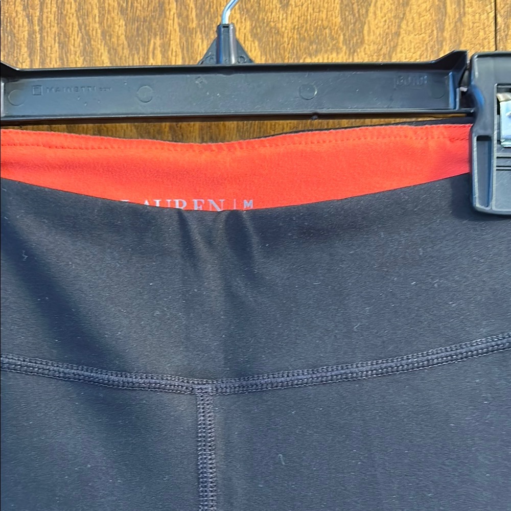 Lauren Ralph Lauren Active Women’s Black and Orange Leggings size medium. - Picture 3 of 12